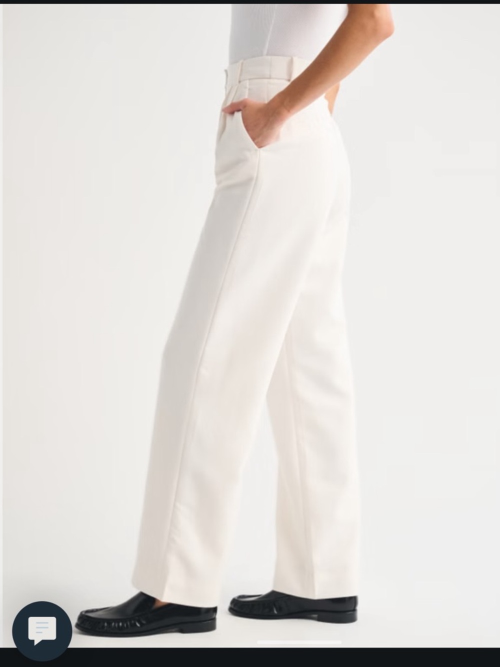 NWT Abercrombie & Fitch Sloan Tailored Wide Leg Pants (26 Short) - Picture 4 of 8